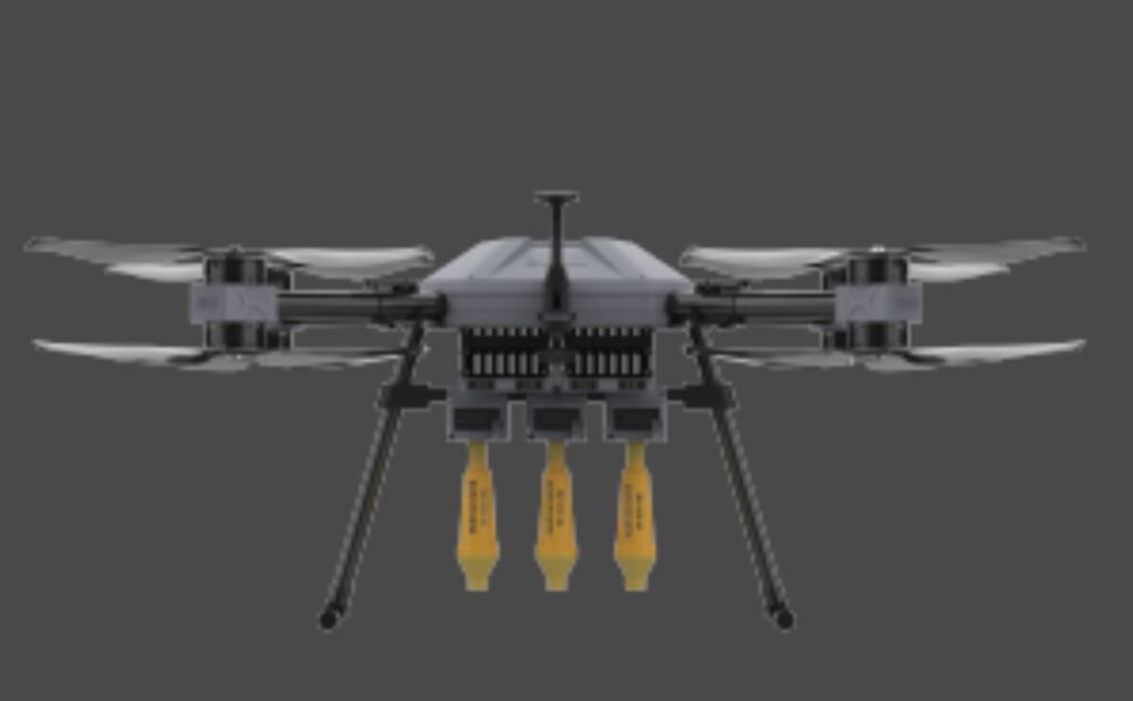 Large Quadcopter – Mortar Bomb Drop System