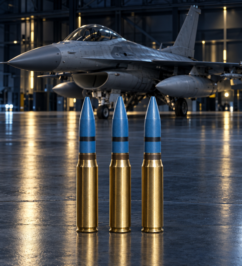 AIA 20 x 102 mm TP (M55 A2) Qualified for F16 Fighting Falcon